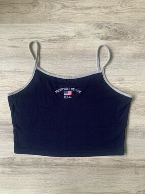 SHEIN Navy crop Tank Top